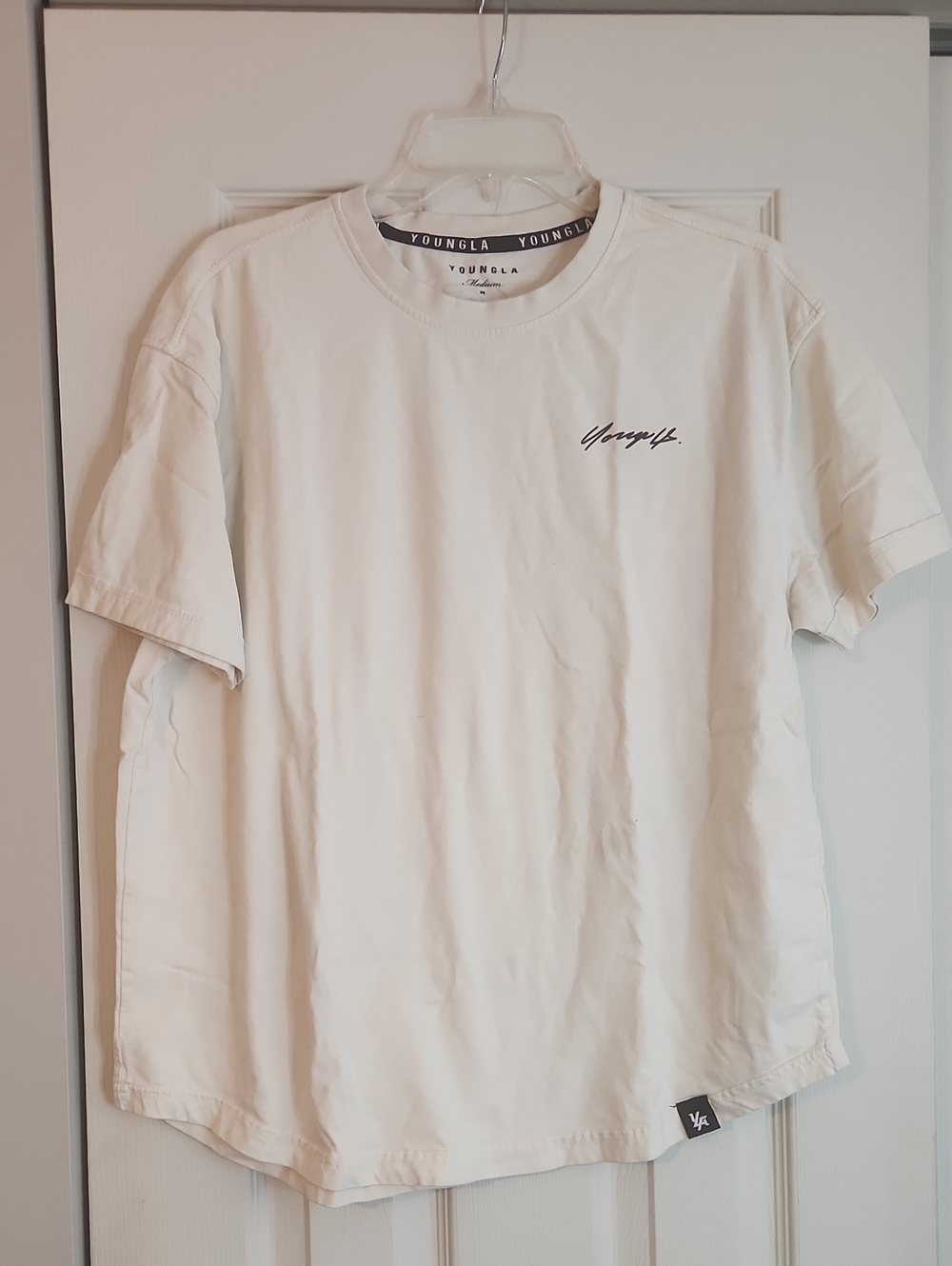 YoungLA White Short-Sleeve Crewneck Logo Tee